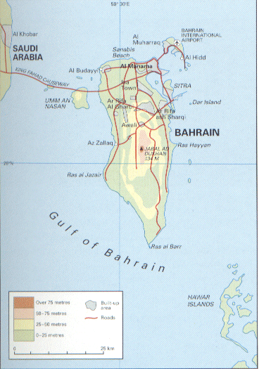 Bahrain's map
